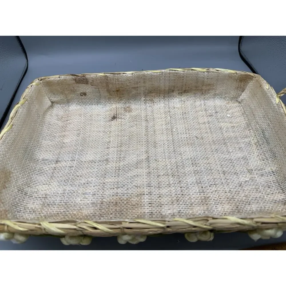 2 Vintage Wicker Baskets Repair Project Farmhouse Craft Decor AS IS